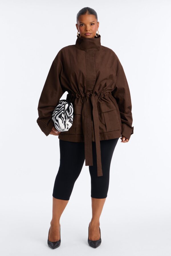 Jacket in Chocolate 100% cotton