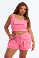 Square-Neck Top in Pink