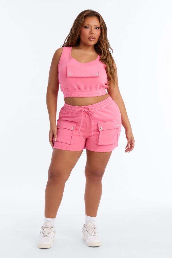 Square-Neck Top in Pink