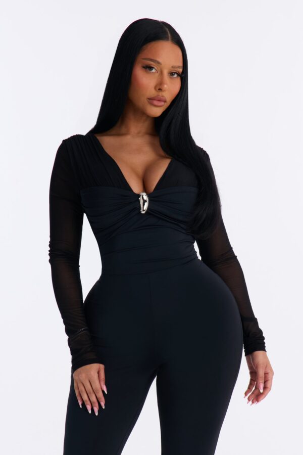 Jumpsuit in Black 85% nylon