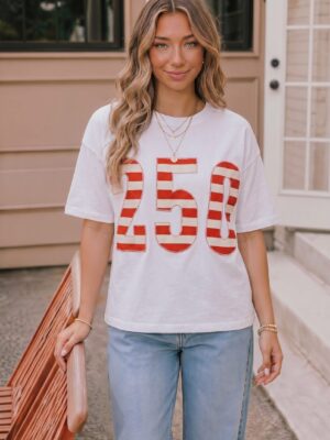 White Graphic Top