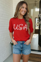 Red Cropped Sweater