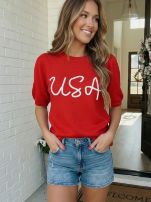 Red Cropped Sweater