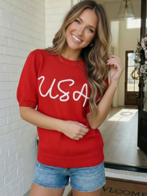 Red Cropped Sweater