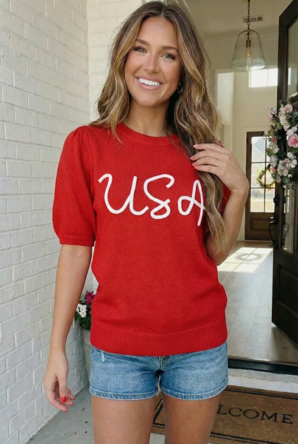 Red Cropped Sweater