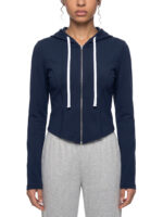 Women's Slim Cropped Full Zip Hoodie